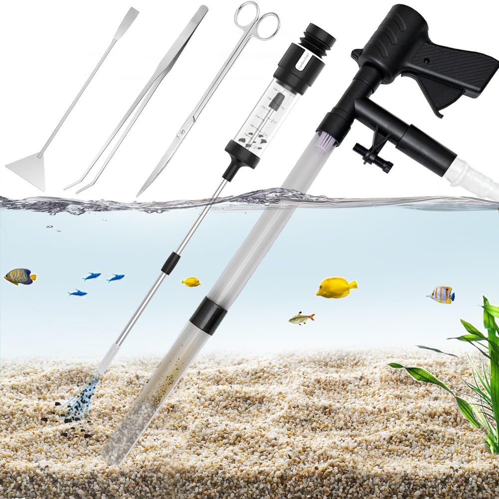 Carefree Fish kit limpiagrava acuario para sifón eficiente y limpieza suave del sustrato.