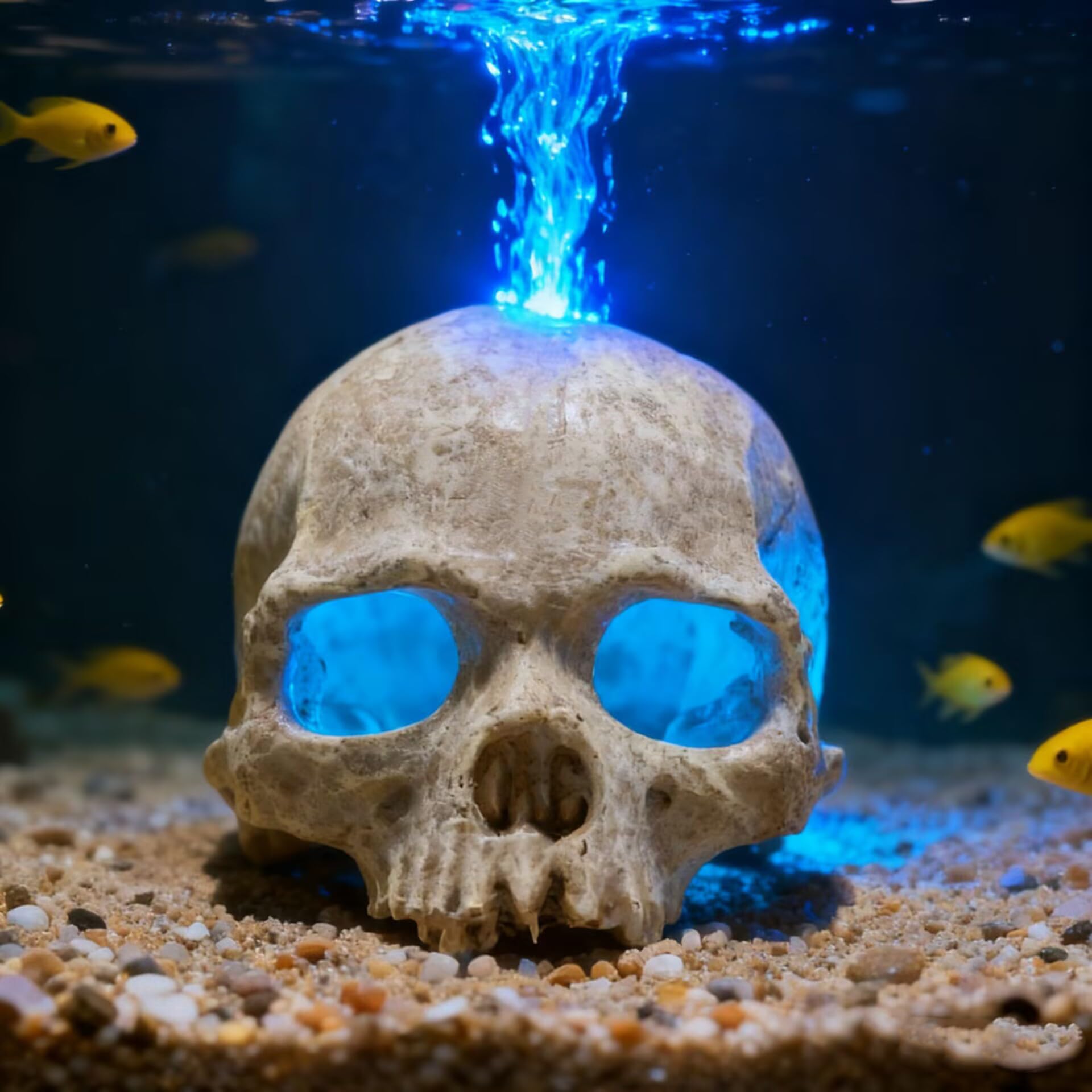 Piedra de aire de 2 pulgadas de Carefree Fish favorece burbujeo constante.