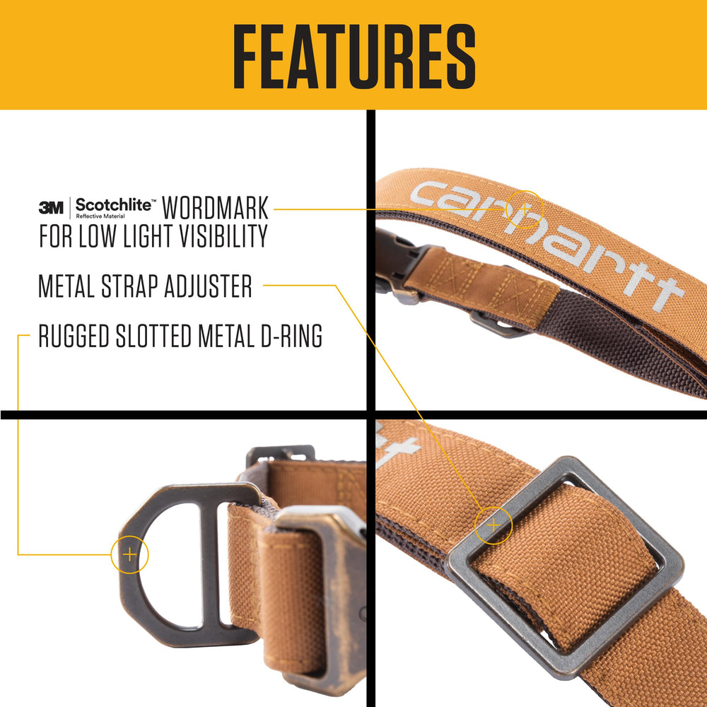 Carhartt Field Collar de perro tejido 600 denier, resistente al agua y olores.