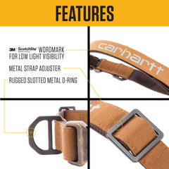 Carhartt Field Collar de perro tejido 600 denier, resistente al agua y olores.