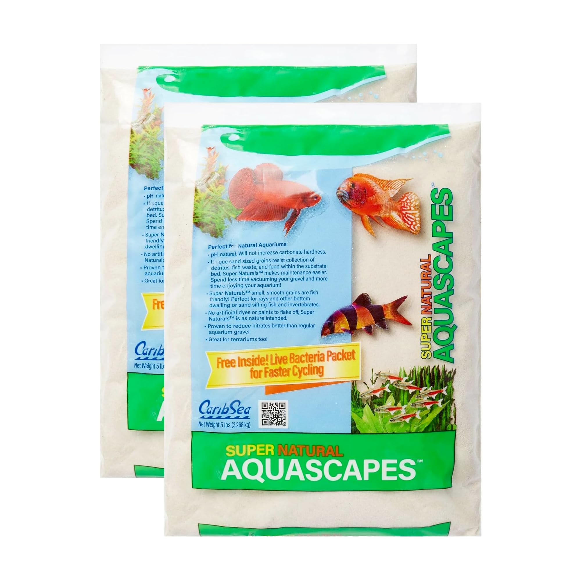 Carib Sea Arena Luna Natural para acuario de agua dulce, crea entorno acuático decorativo
