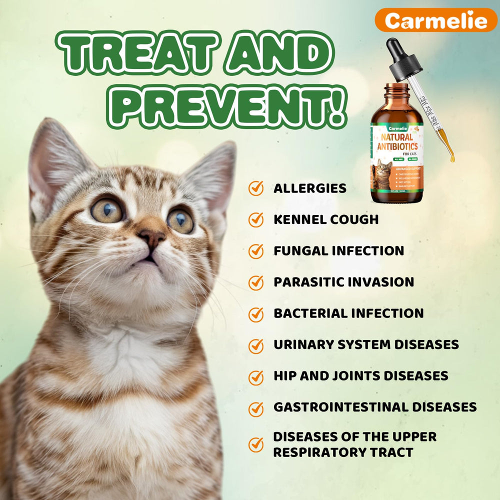 Carmelie cuidado felino: complemento suave para alergias e higiene urinaria.