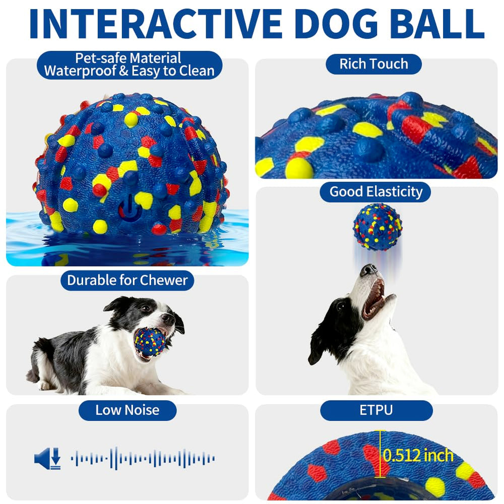CAROZEN bola para perros, recargable con USB-C y hasta 4 horas de juego