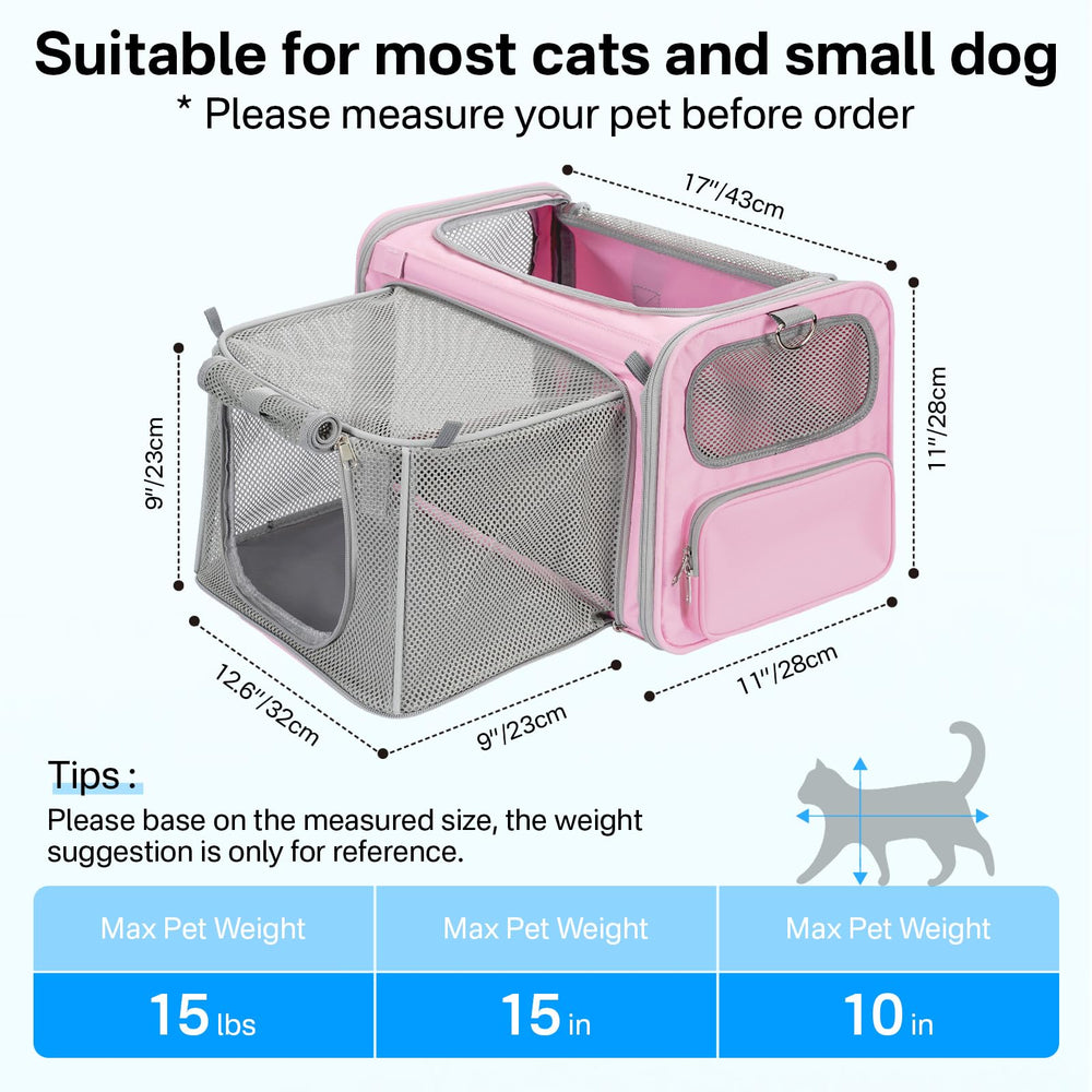 CarryTip portador gato almohadilla de pelo para mayor confort.