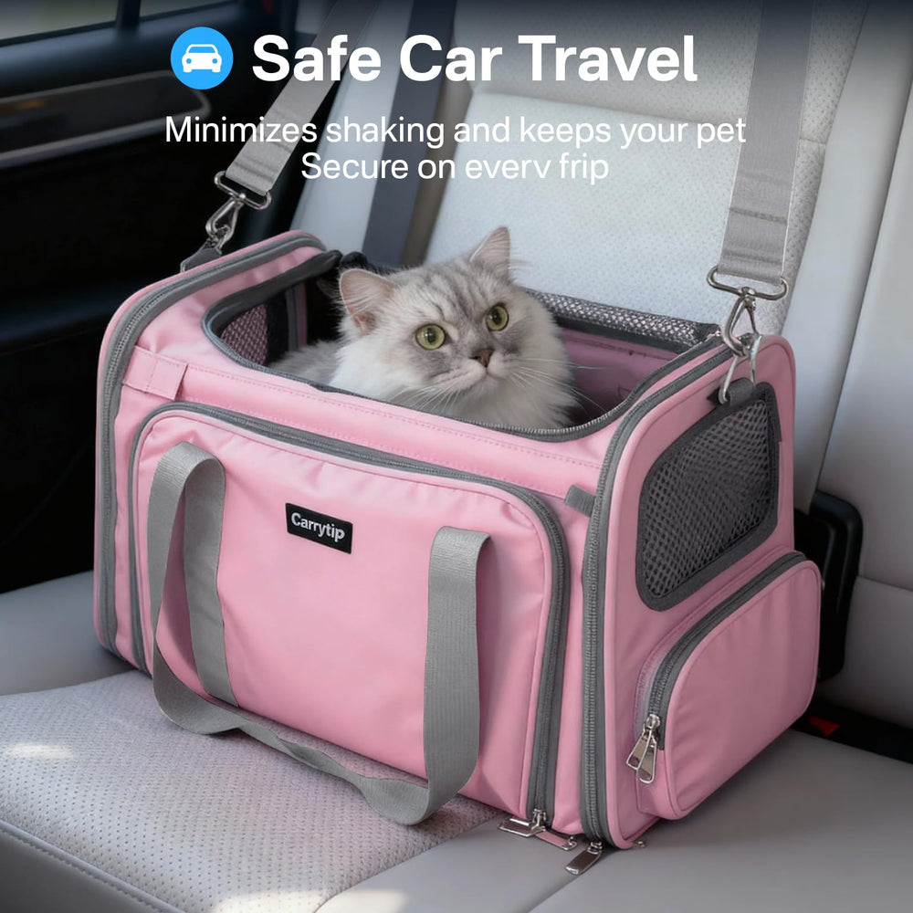 CarryTip portador gato correa ajustable para seguridad durante el viaje.