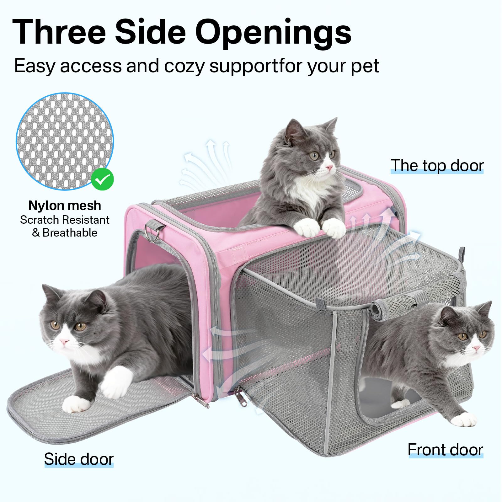 CarryTip portador gato manija ergonómica para transporte cómodo.