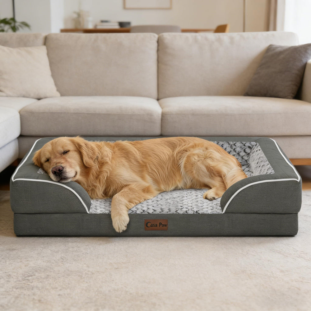 Casa Paw cama-ortopedica envio-al-vacio llega comprimida y se expande