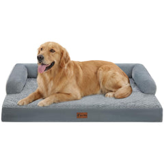 Casa Paw cama ortopédica grande en vista lateral para descanso cómodo