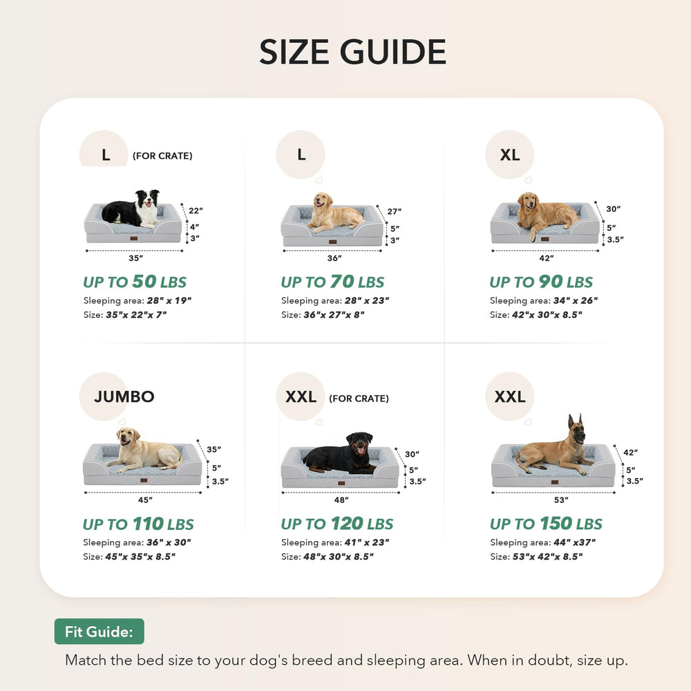 Casa Paw cama ortopédica extragrande, funda lavable con cremallera resistente.