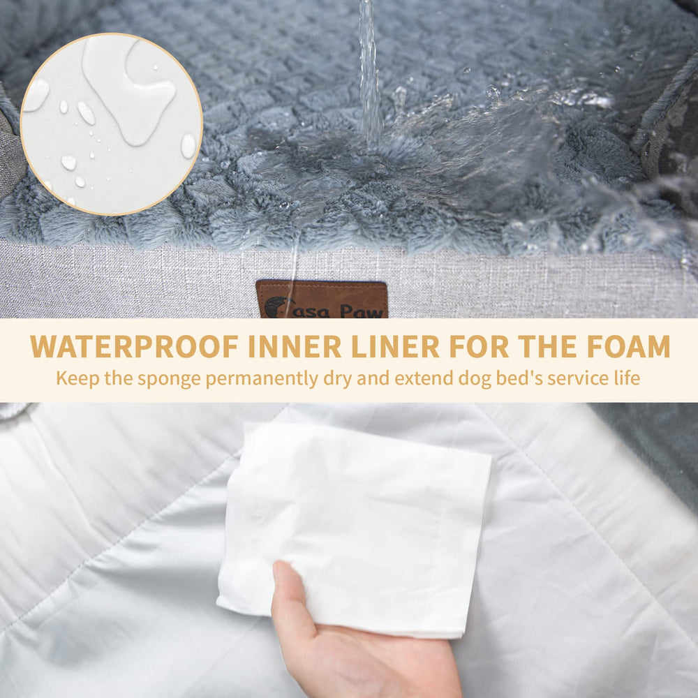 Casa Paw cama ortopédica extragrande, superficie de memoria con gel para disipar calor.