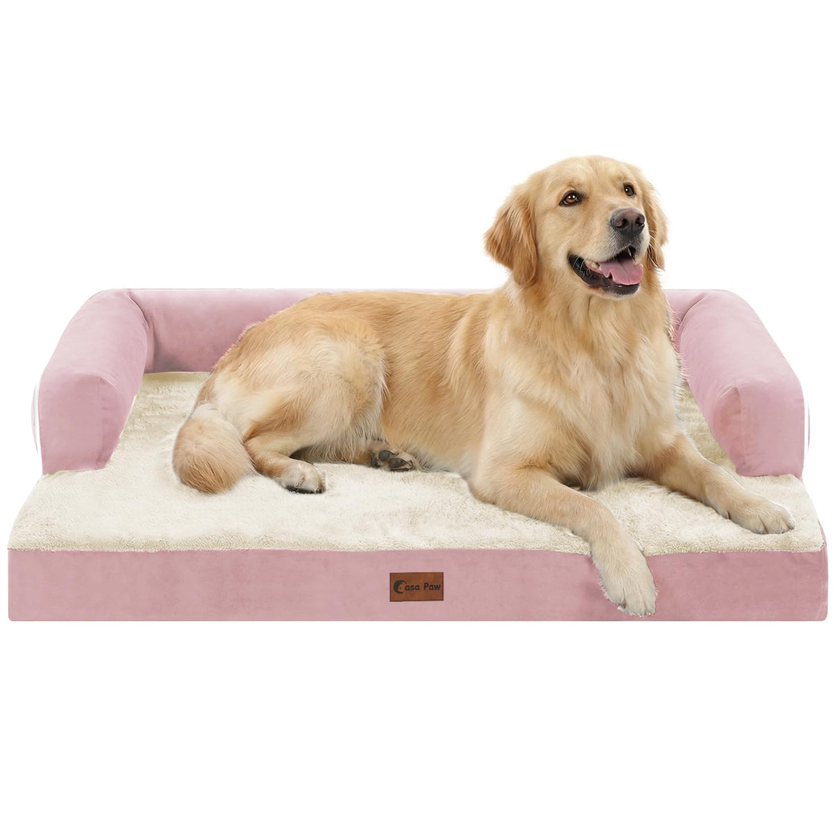 Casa Paw cama ortopédica para perros grandes con espuma panal y soporte