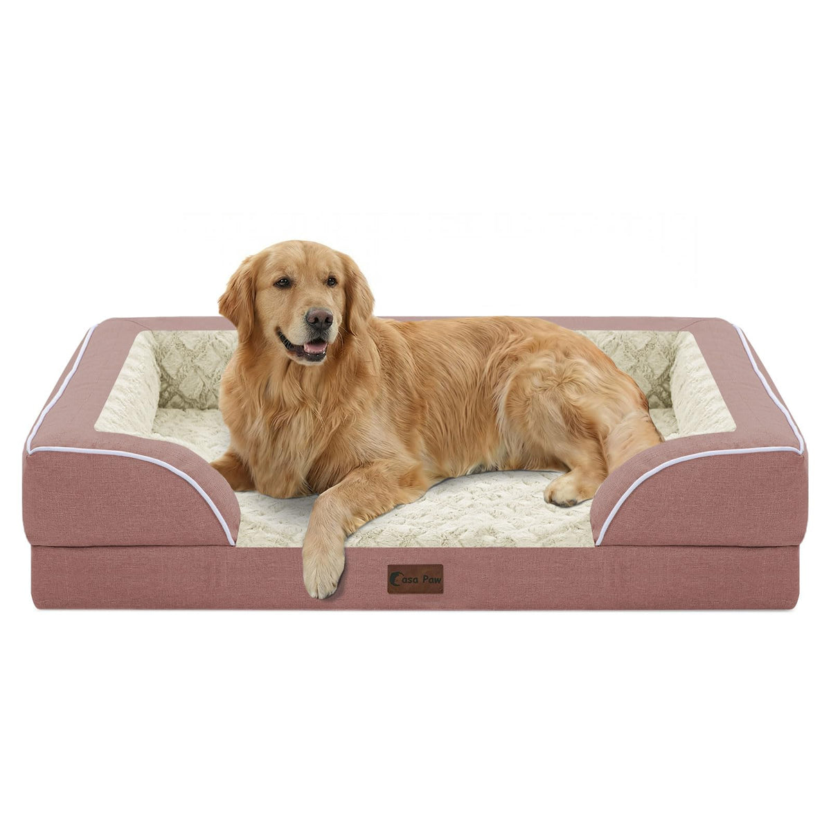 Casa Paw cama ortopédica XL, soporte cómodo para perros grandes.