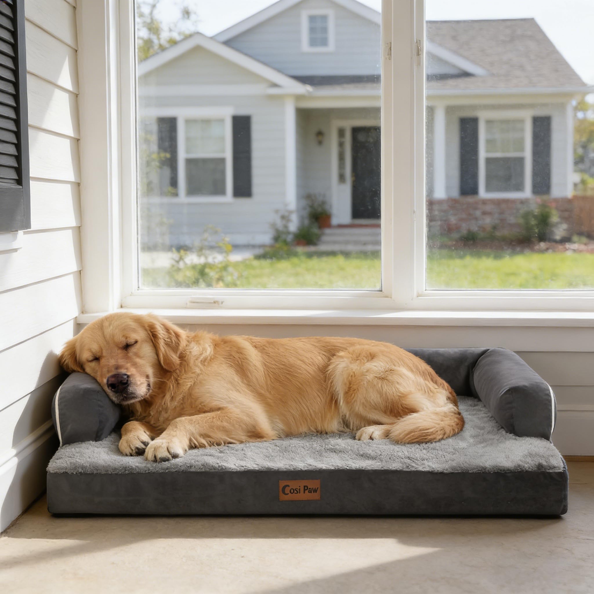 Casa Paw cama de dimensiones 91 x 69 cm para perros grandes.