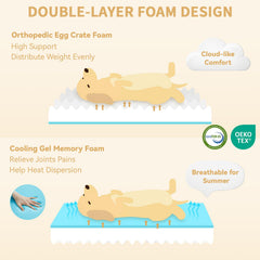 Casa Paw cama para perro grande con espuma de memoria y gel para comodidad