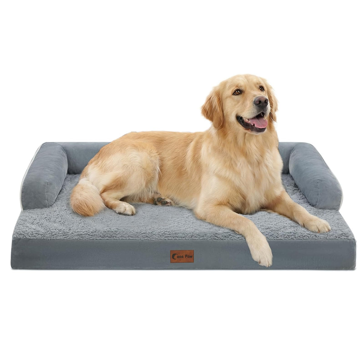 Casa Paw cama ortopédica para perros grandes, soporte estable y cómodo.