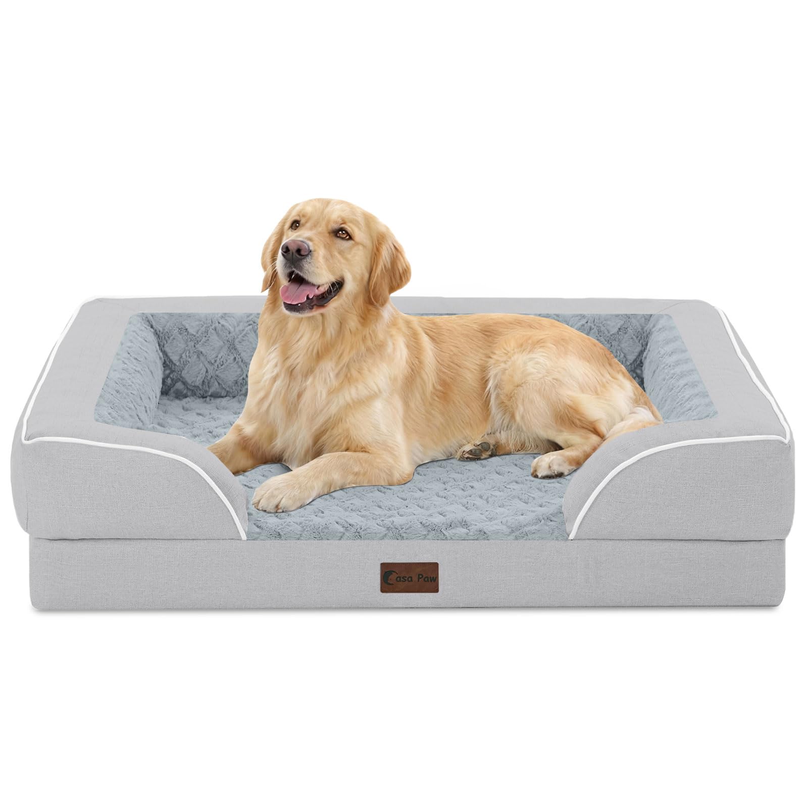 Casa Paw cama-perro-ortopedica-gris-36x27, soporte para articulaciones.