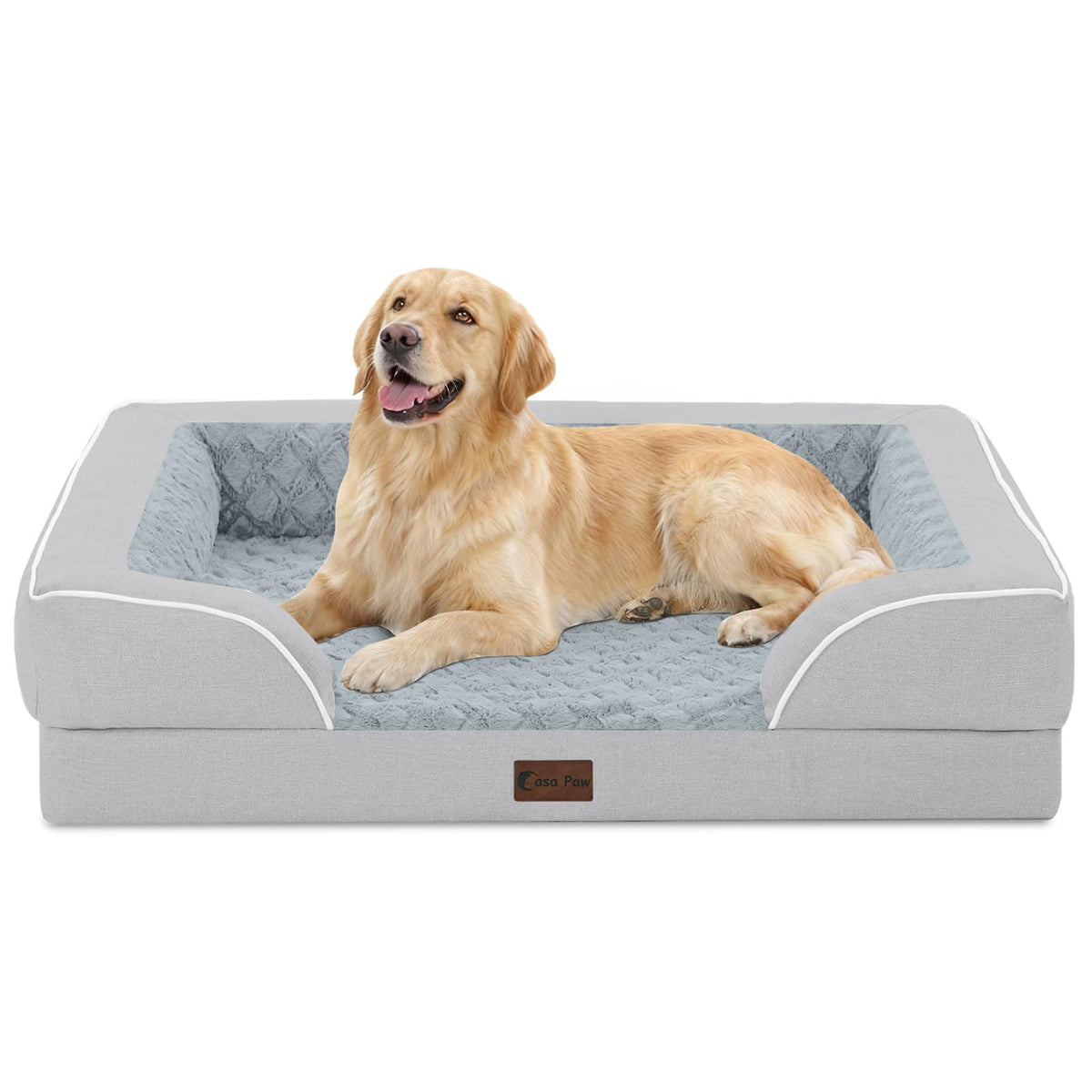 Casa Paw cama-perro-ortopedica-gris-36x27, soporte para articulaciones.