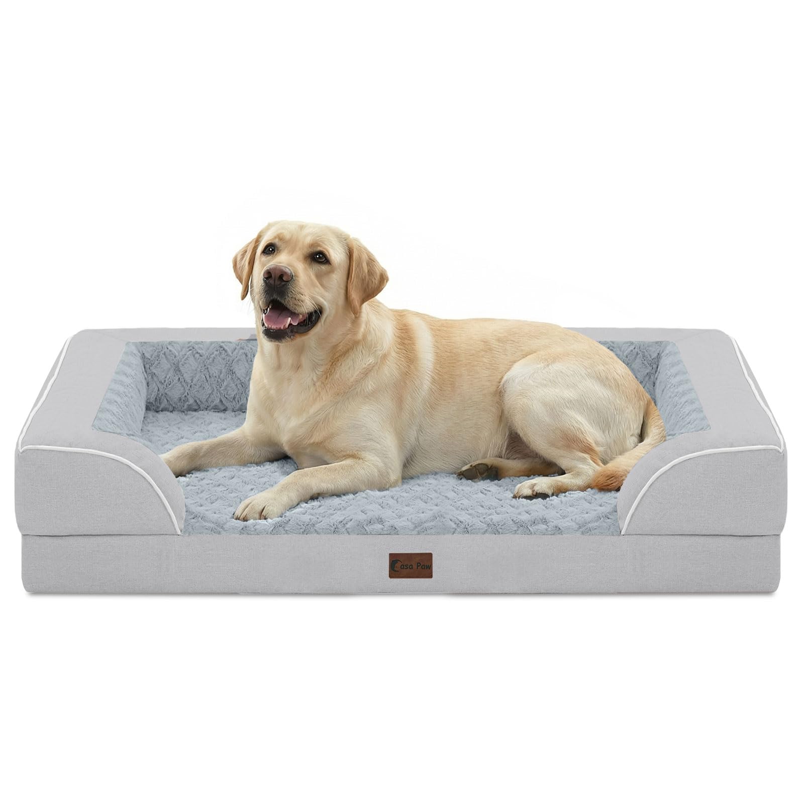 Cama ortopédica Casa Paw para perros extragrandes con soporte estable.