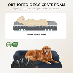 Casa Paw espuma ortopédica tipo panales, primer plano, ofrece soporte distribuido para comodidad óptima.