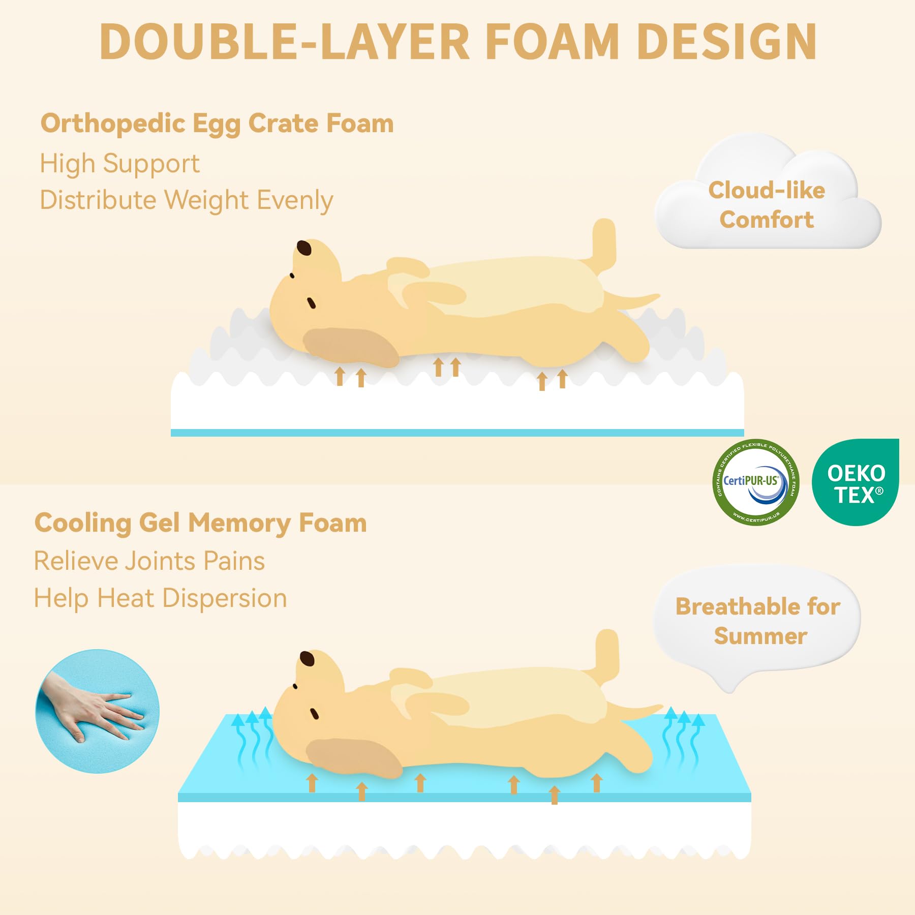 Casa Paw funda-desmontable-cama-perro-gris, fácil limpieza y mantenimiento.
