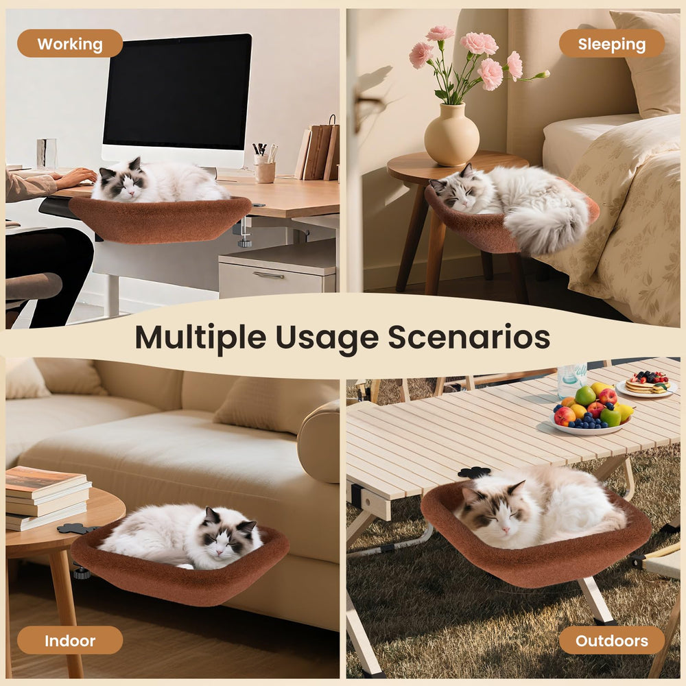 Casaflair diseño ergonómico de cama para escritorio de gato
