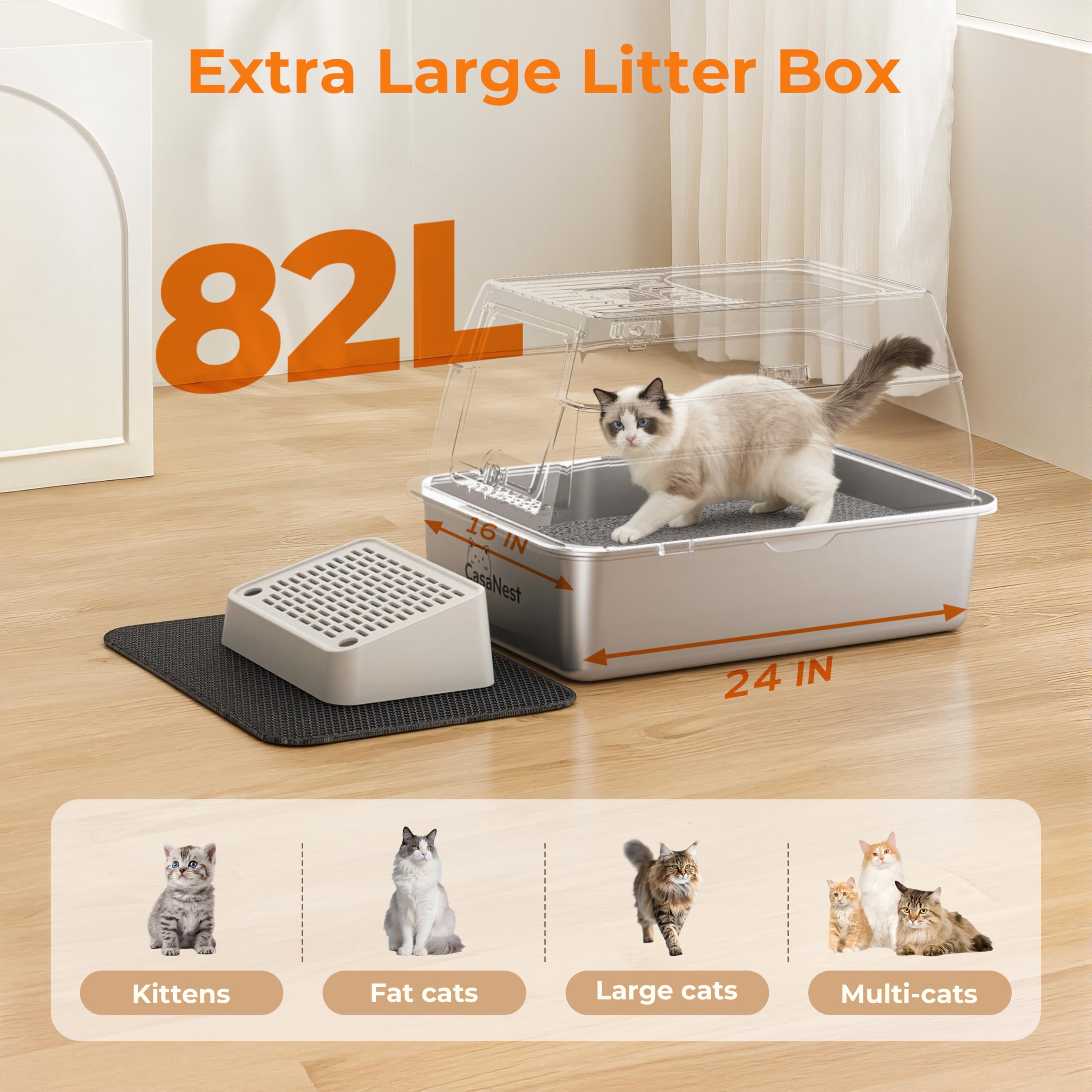 CasaNest XXL, entrada superior ideal para gatos grandes
