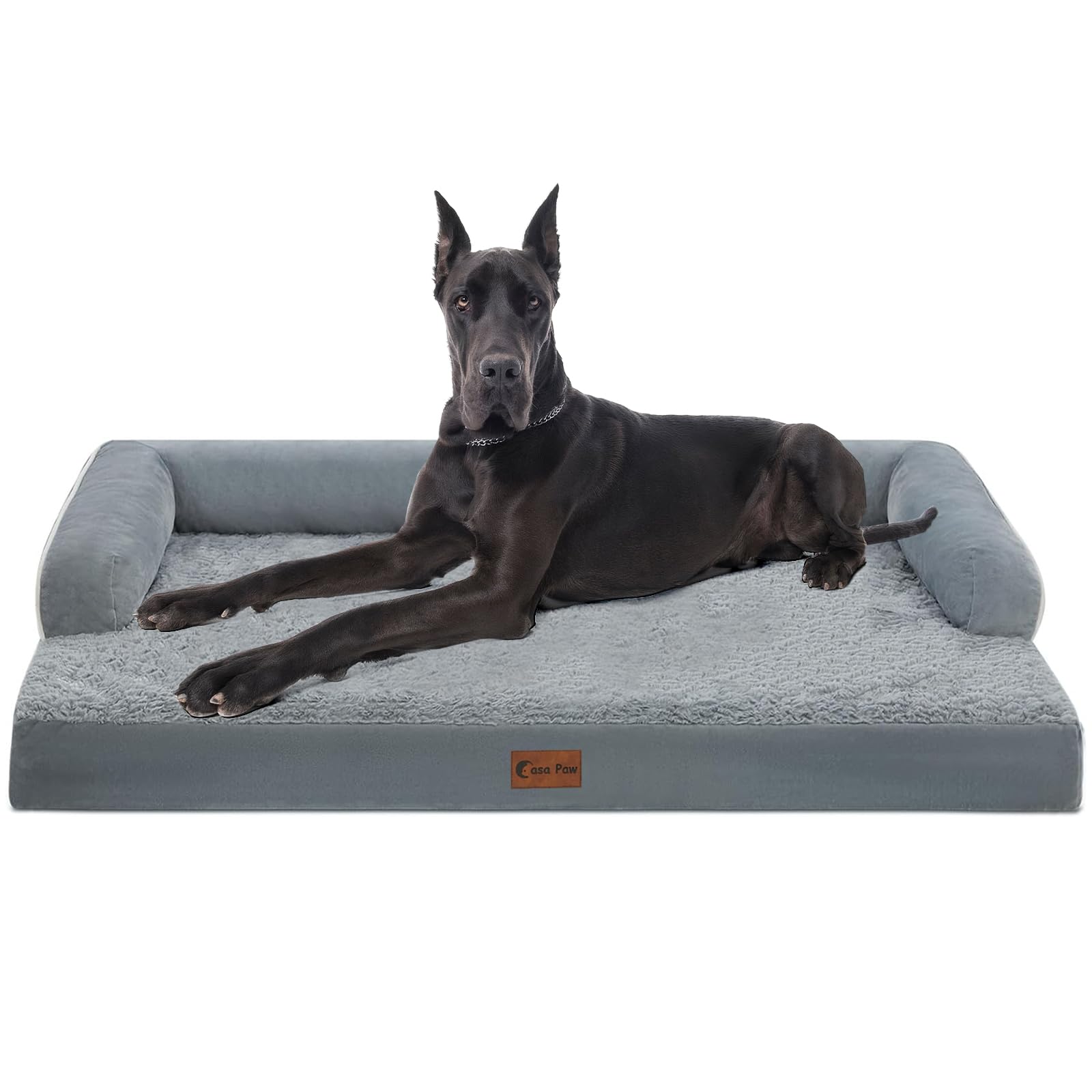 Casa Paw cama ortopédica XXL ofrece soporte para articulaciones y descanso cómodo.