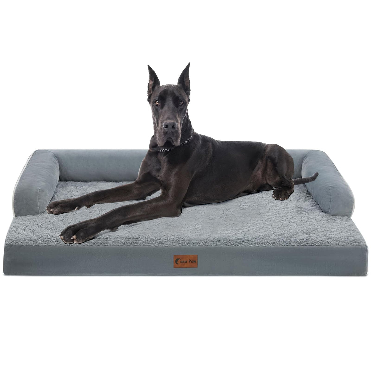 Casa Paw cama ortopédica XXL ofrece soporte para articulaciones y descanso cómodo.