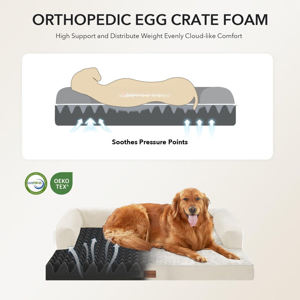 Cubierta impermeable de Casa Paw protege la espuma y facilita la limpieza.