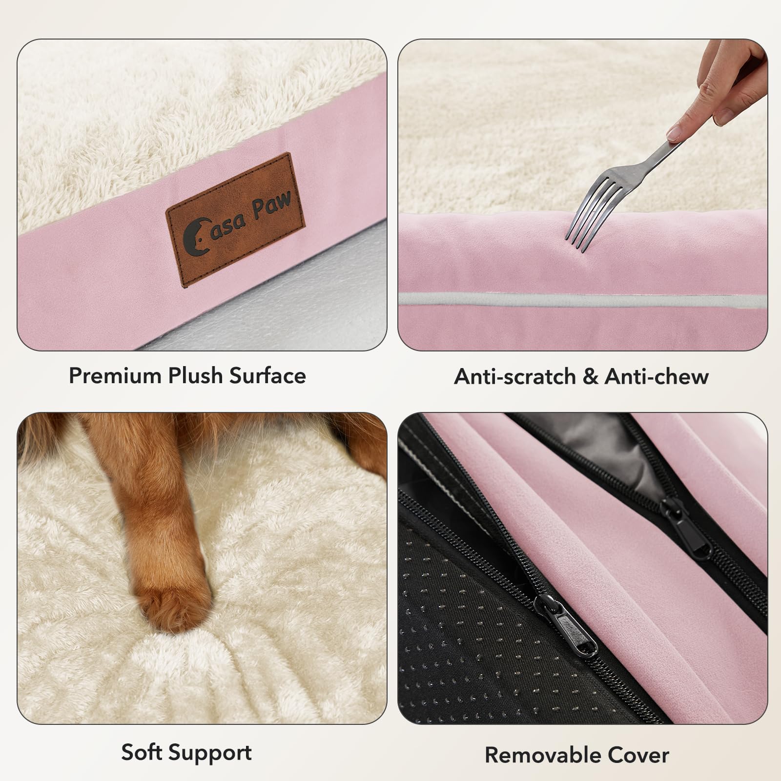 Casa Paw funda extraíble apta para lavadora y secadora a baja temperatura.