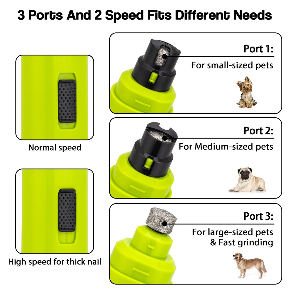 Casfuy lijadora de uñas para perros recargable con indicador de carga