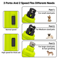 Casfuy lijadora de uñas para perros recargable con indicador de carga