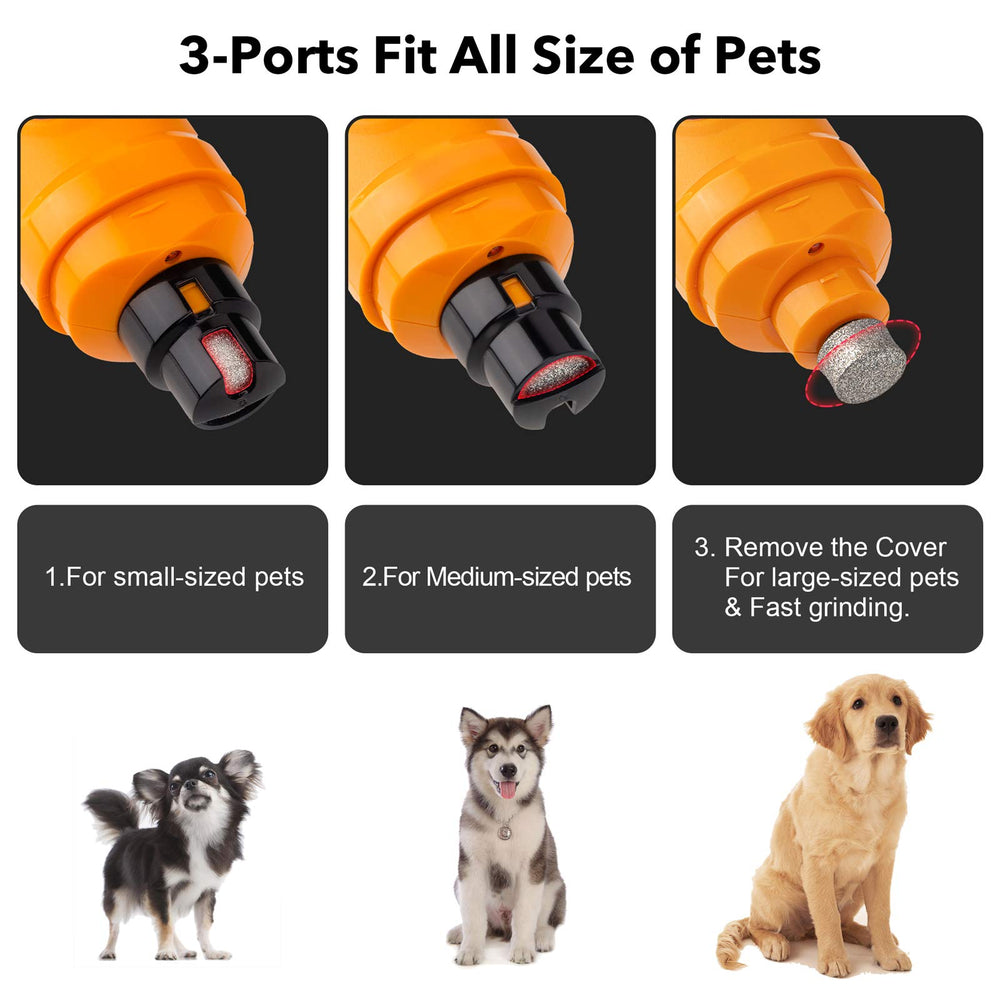 Casfuy lijadora de uñas para perros, carga USB portátil para uso en cualquier lugar