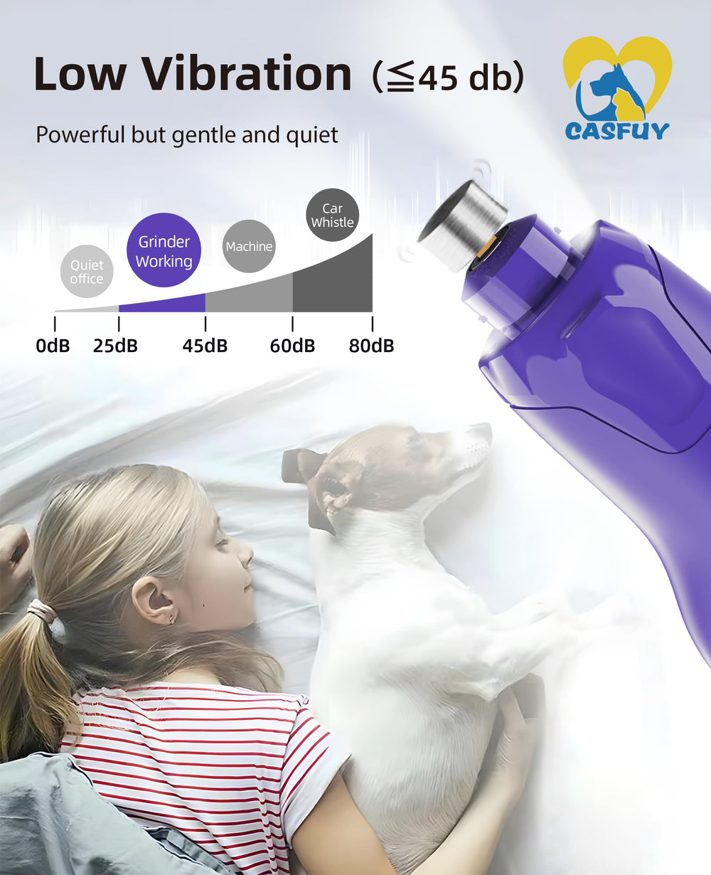 Casfuy lijadora uñas perros carga recargable para uso sin cables