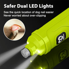Casfuy lijadora de uñas para perros, dos velocidades ajustables para un lijado suave y controlado.