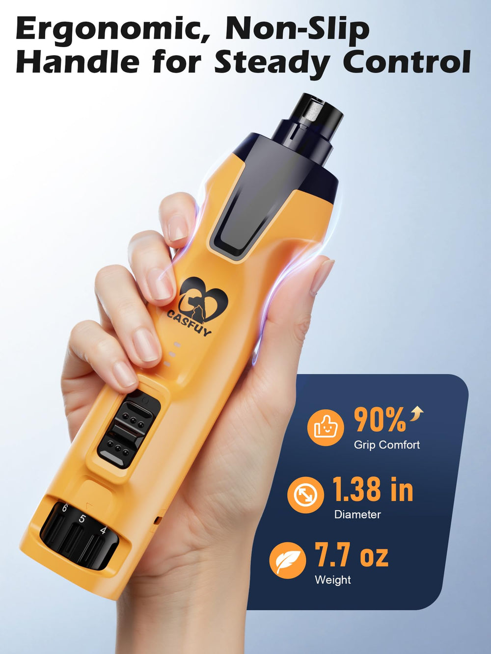 Casfuy mango ergonómico anti deslizante para control estable durante largas sesiones