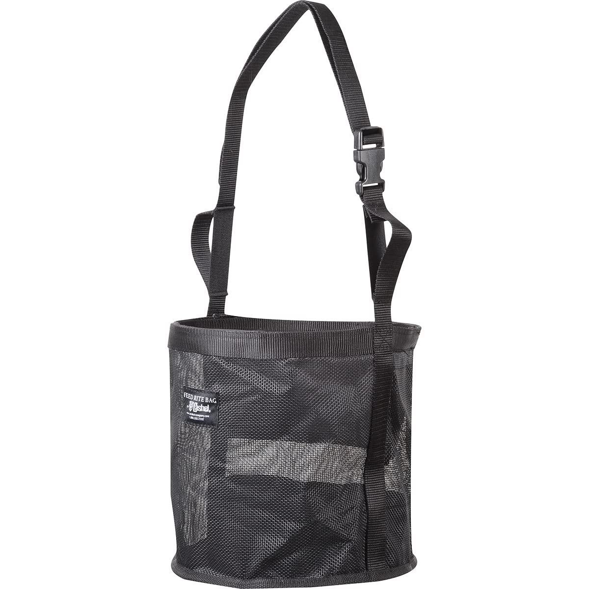 Cashel bolsa-alimentacion caballo-pequeno FRB-P en uso para alimentar ordenadamente.