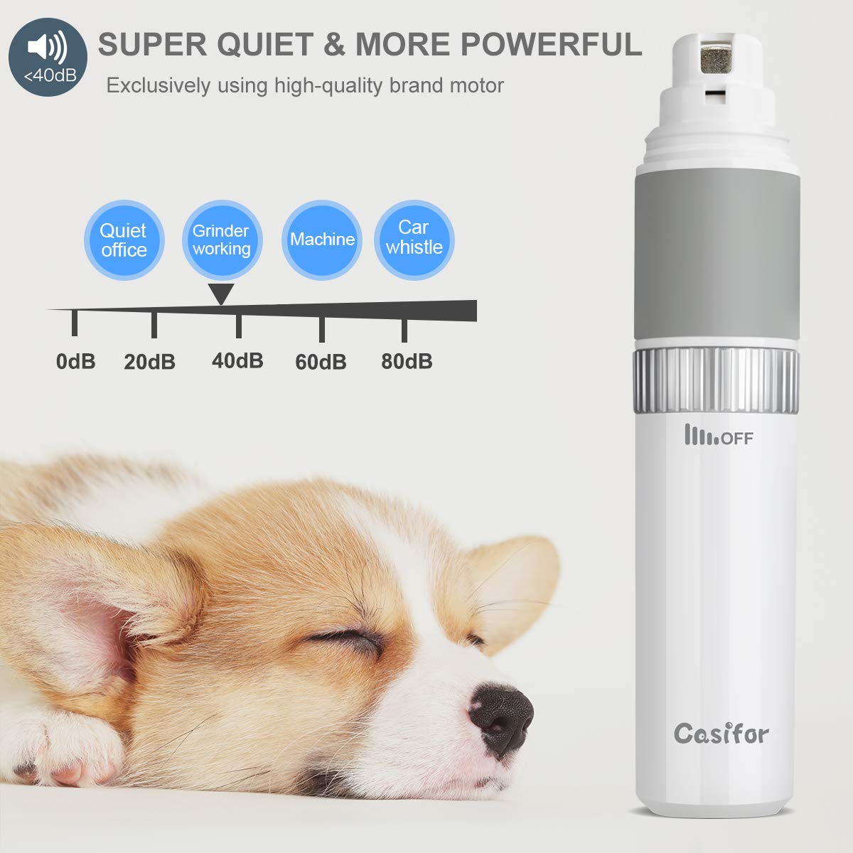 Casifor batería de 2000mAh con carga rápida para largas sesiones.