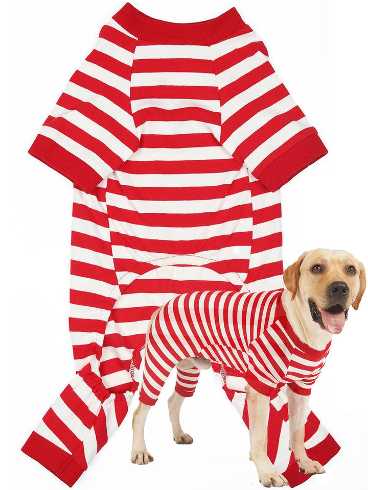 Caslfuca pijamas navidenos para perro grande, frontal, cobertura cálida para paseos en días fríos.