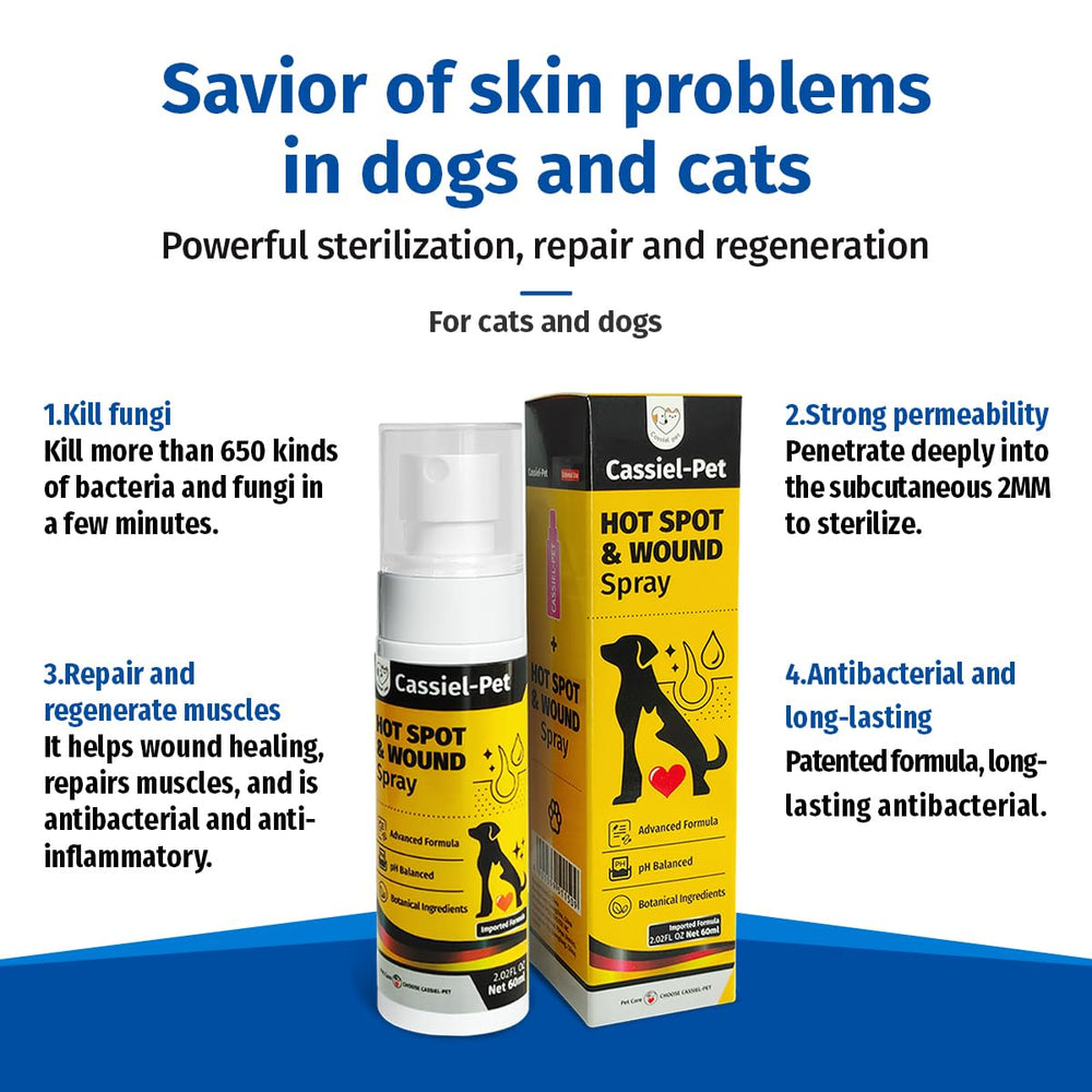 Cassiel pet spray textura suave y fresca, agradable al aplicar.