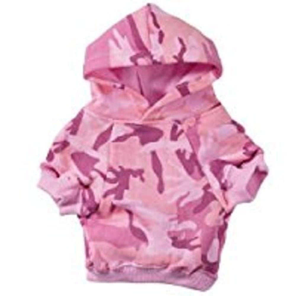 Casual Canine sudadera camuflada para perro en rosa, ideal para paseos.
