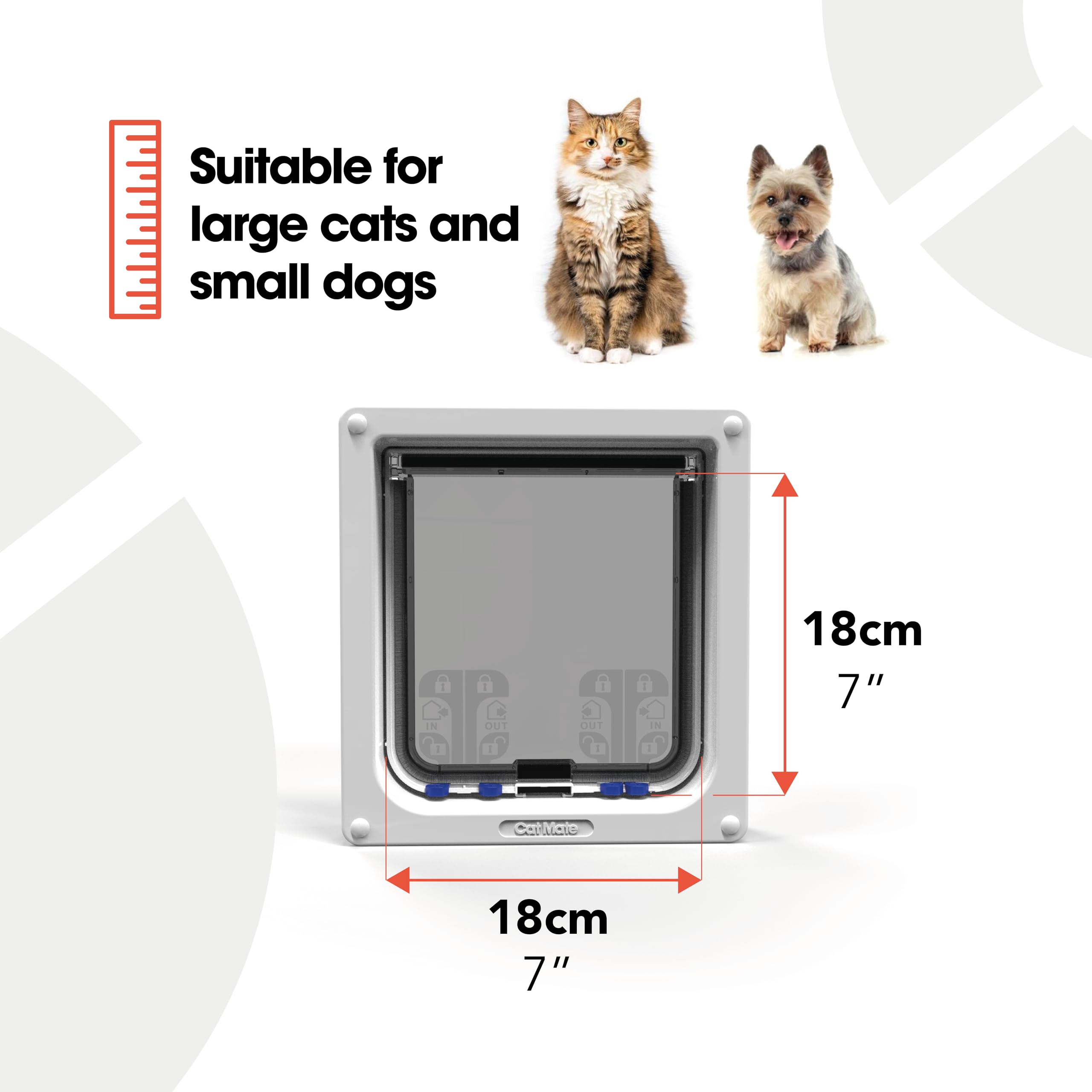 Cat Mate Puerta Gato, instalación sencilla en puertas, muros o madera.
