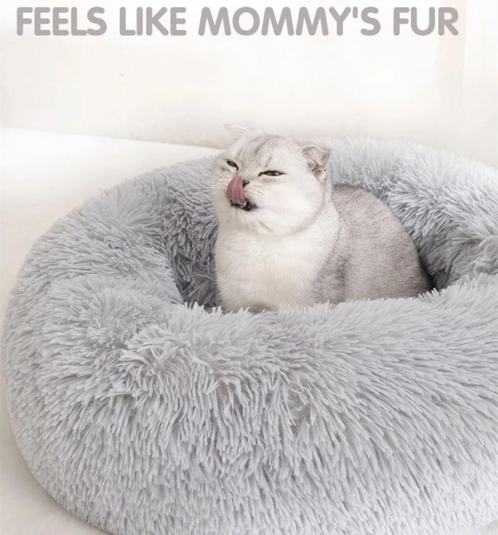 Catbeds tela felpa sintética suave, confort duradero para dormir.