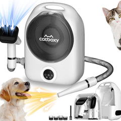 Catboxy aspiradora secador para perros con bajo nivel de ruido para sesiones de cuidado.