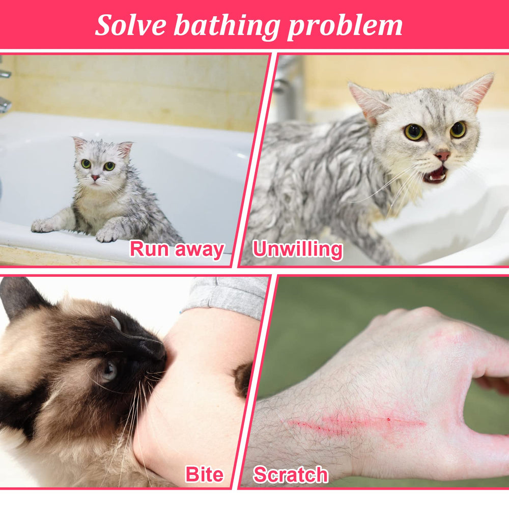 Catcan bolsa de baño para gato cobertura total para evitar escapes durante el baño.