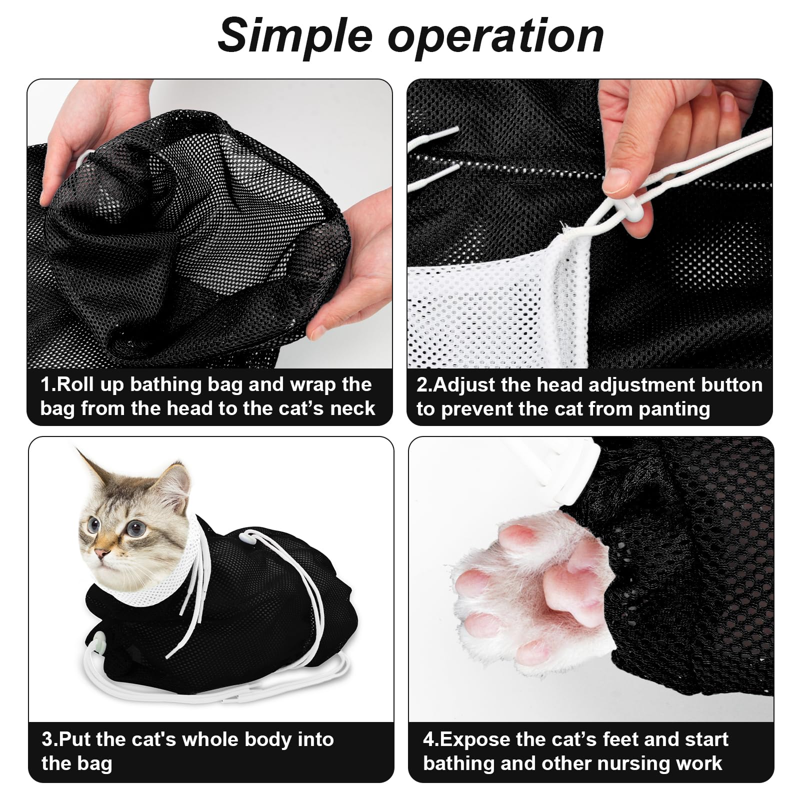 Catcan cuerpo ajustable ofrece mayor control durante el aseo.