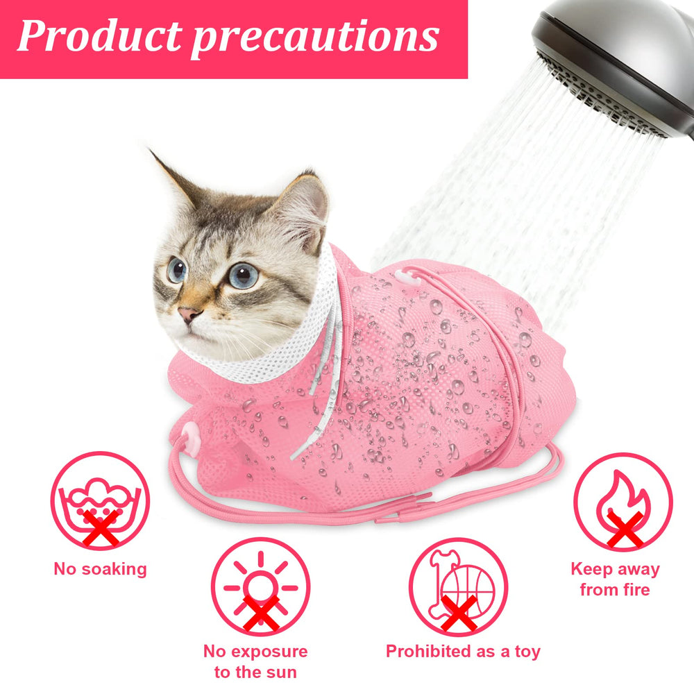 Catcan bolsa de baño para gato facilita el recorte de uñas con protección.