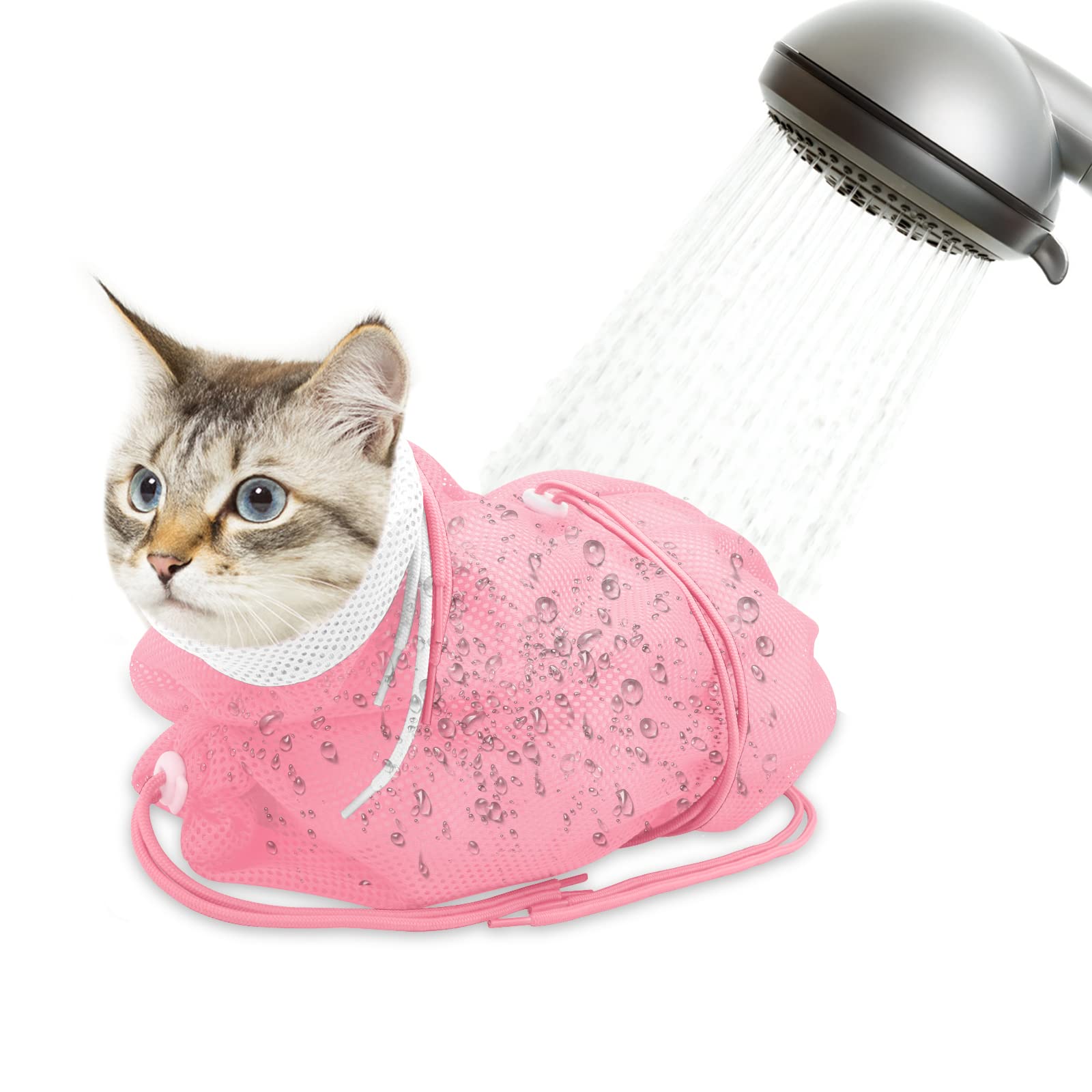 Catcan bolsa de baño para gato con malla aireada, comodidad y buena ventilación.