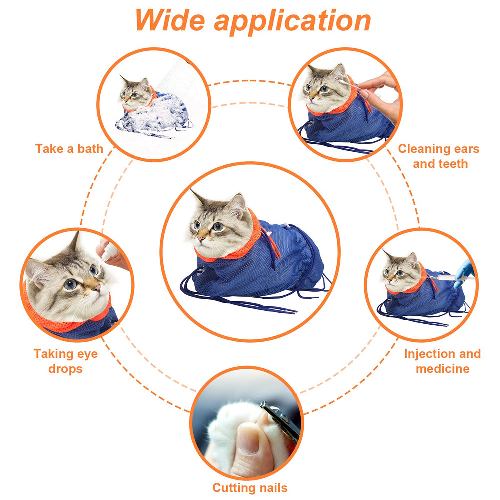 Catcan bolsa para gato que cubre el cuerpo para reducir movimientos.