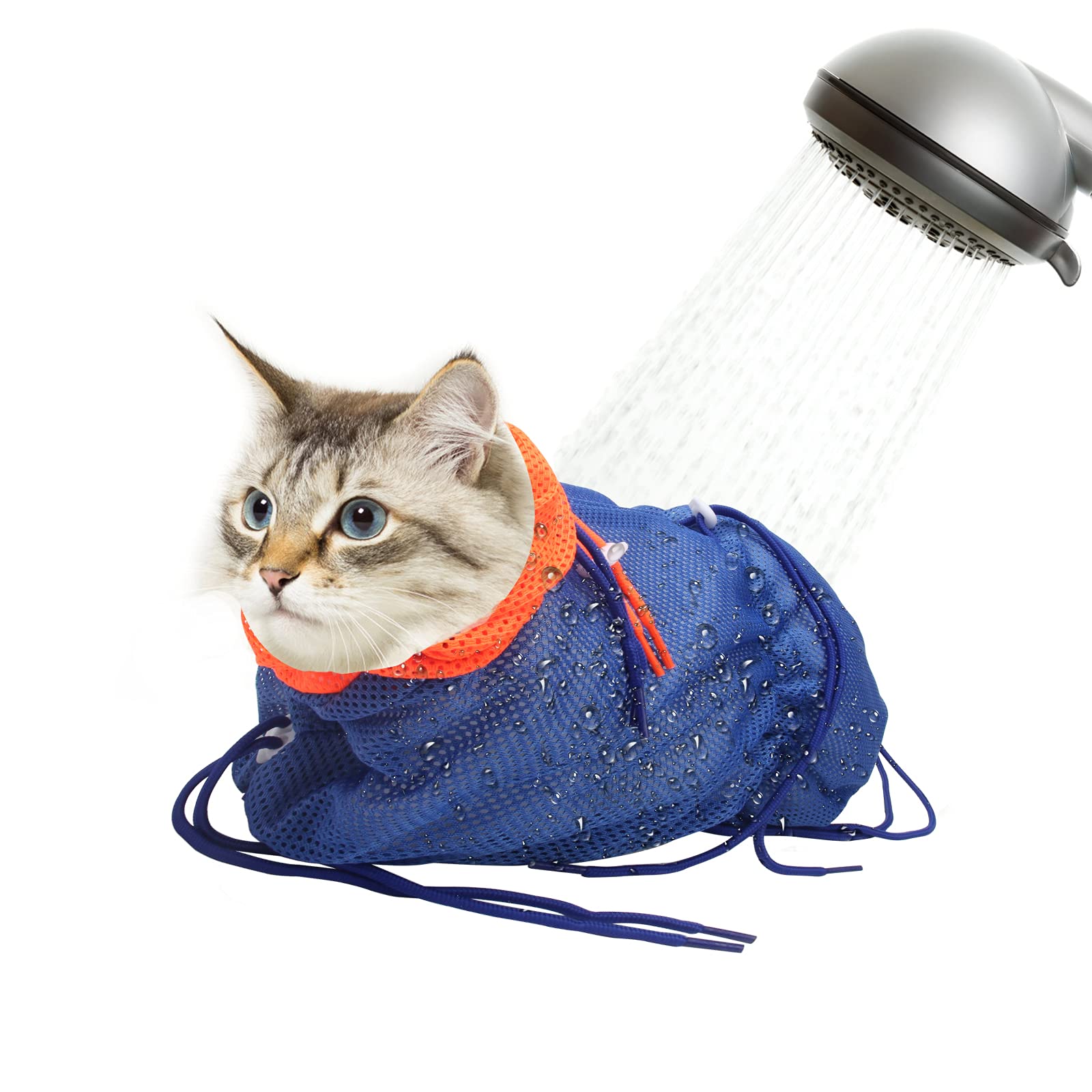Catcan bolsa para gato con malla transpirable para baño cómodo y seguro.